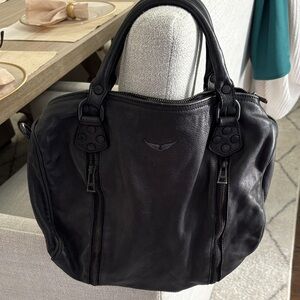 Zadig & Voltaire Black Leather Tote